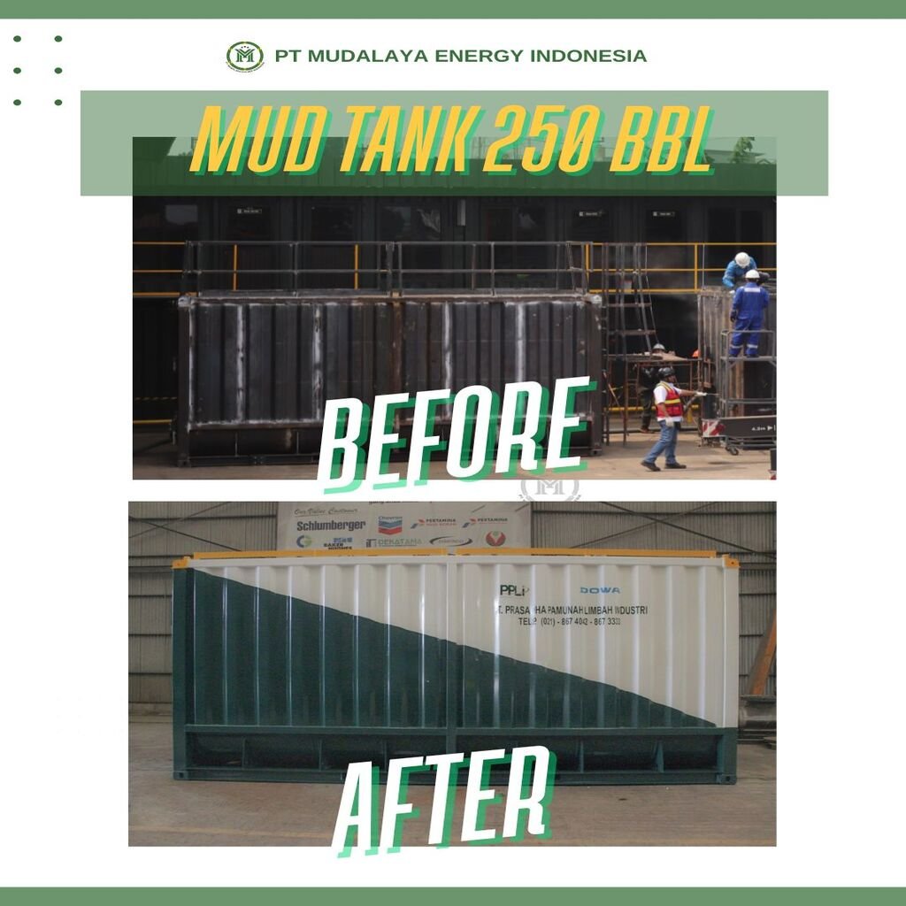 Mud Tank berkapasitas 250 BBL